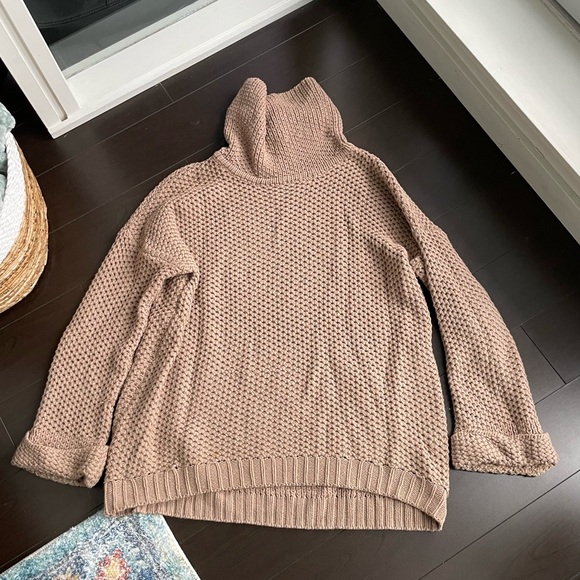 Vintage Forever 21 Brown Knit Longnsleeve Turtleneck Sweater - Picture 1 of 5